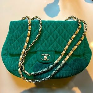 Green Chanel Quilted Purse